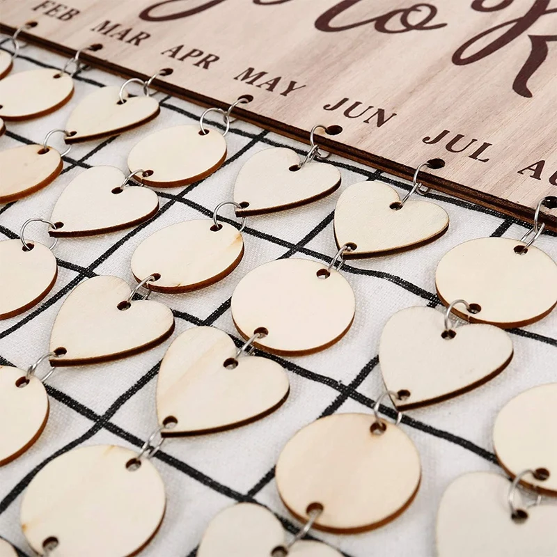 

Wooden Calendar Birthday Reminder Wall Hanging with Tags DIY Hanging Wooden Birthday Reminder Calendar Home Wall Decor