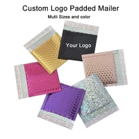 50pcs custom logo foil bubble mailer packaging padded mailer shpping bags postal mailers bubble mailers with custom logo printed