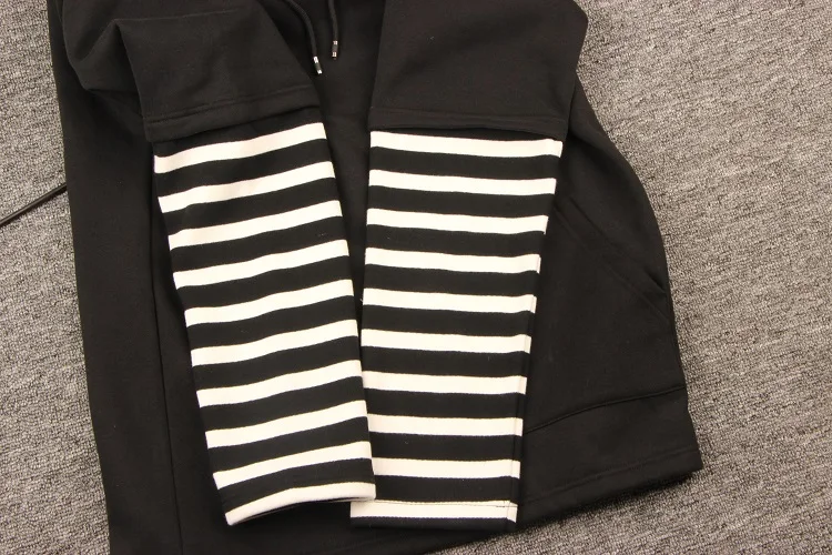 

One Piece Winter fleece Hoodie thick Patchwork Pullover Luffy Law cosplay costume anime Hoody Sweatshirt streetwear tops