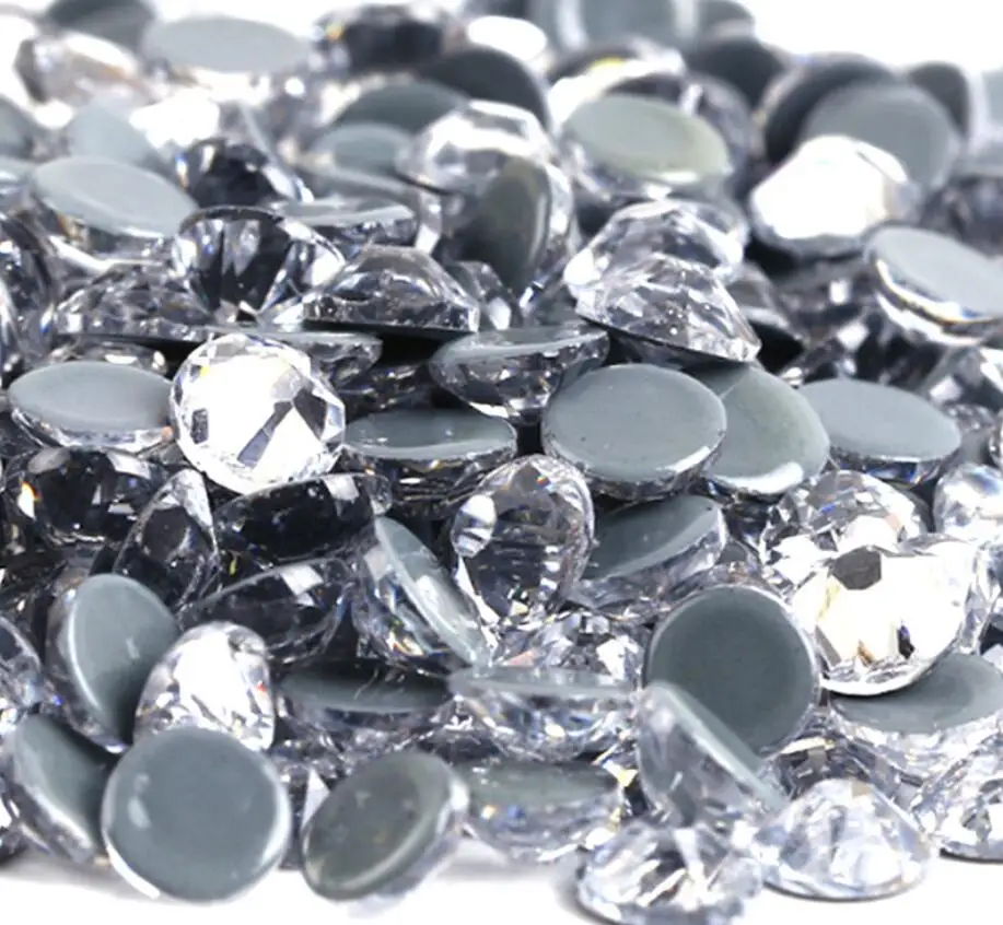 Кристально прозрачное супер яркое стекло стразы горячей фиксации высокое