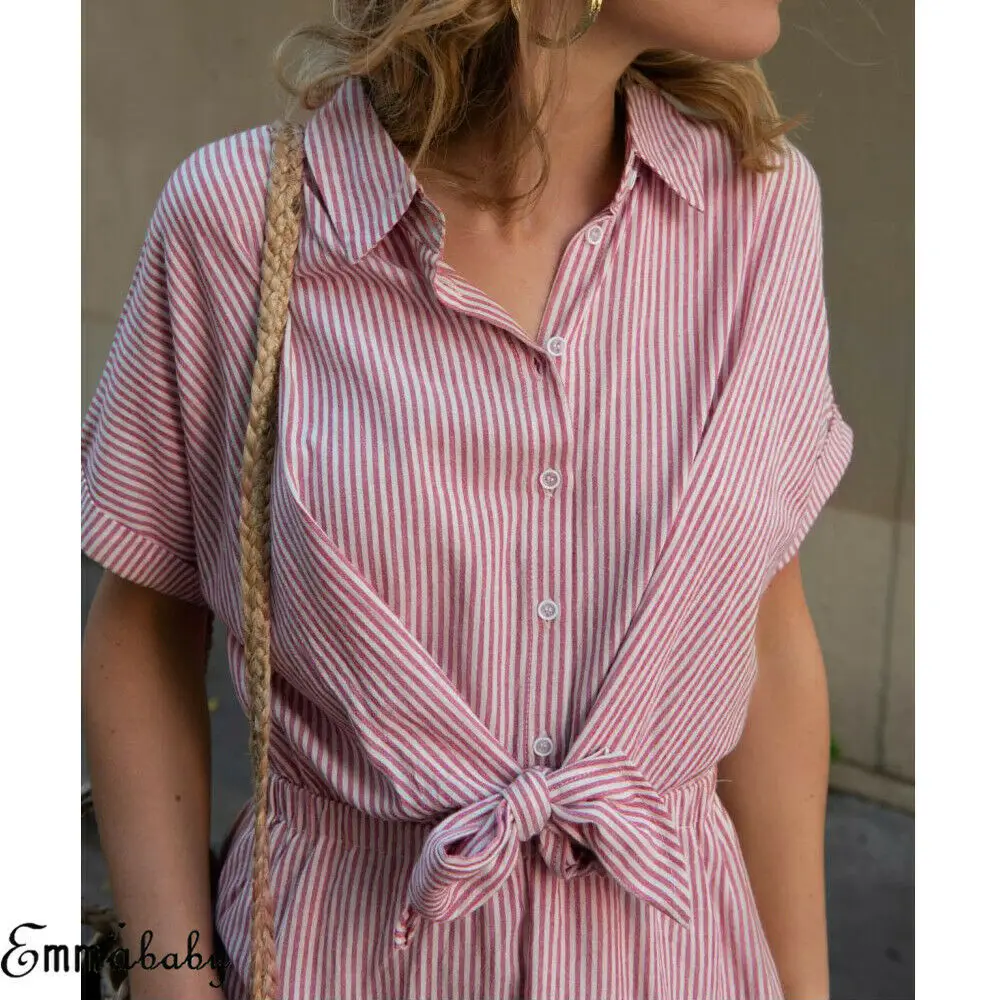 Женское платье с коротким рукавом бандаж на пуговицах летнее повседневное