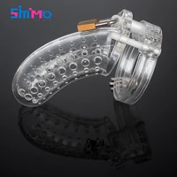 smmq light plastic male chastity cage cock rings 5 sizes small holes breathable penis lock man chaste bird holy trainer