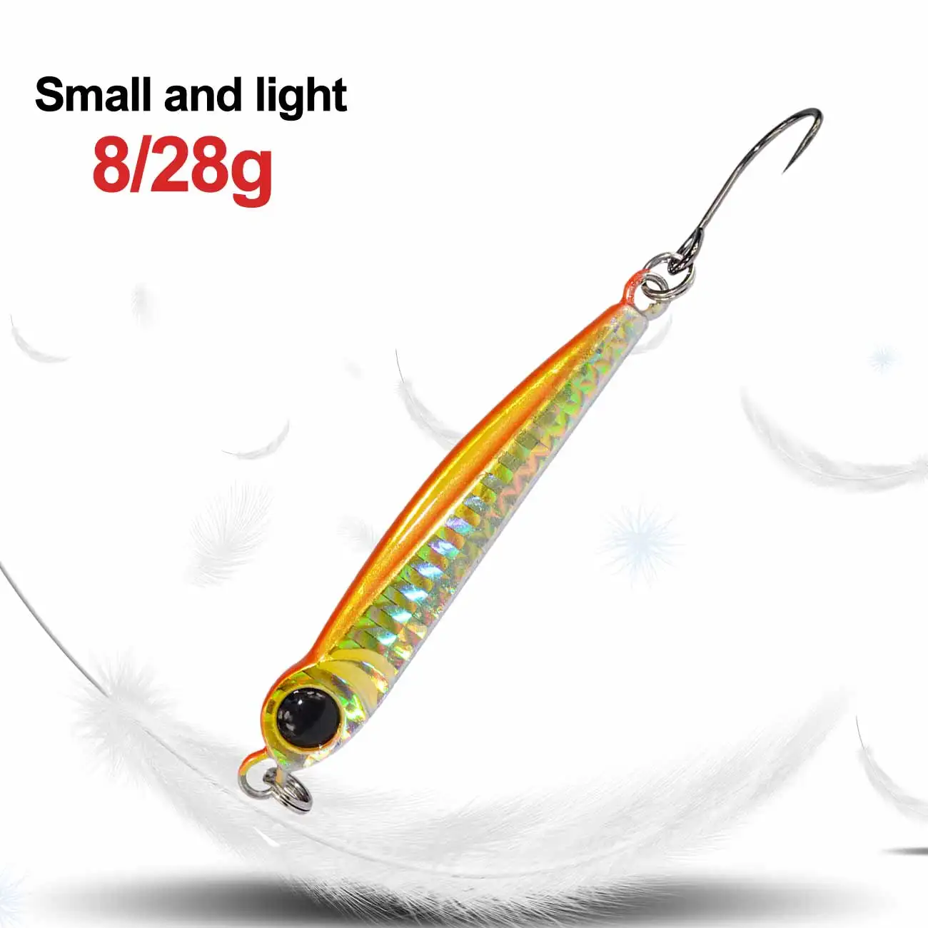 

8g28g artificial Fishing Lure Fishing Bait Metal Cast Jig Spoon Baits for Trout Single Hook Hard Bait for Outdoor Fishing Lovers