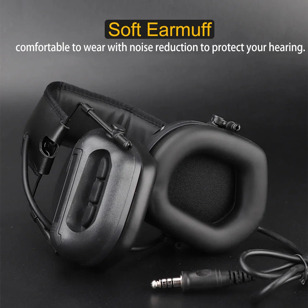 Складная Военная электронная гарнитура для ушей страйкбола тактическая улицы