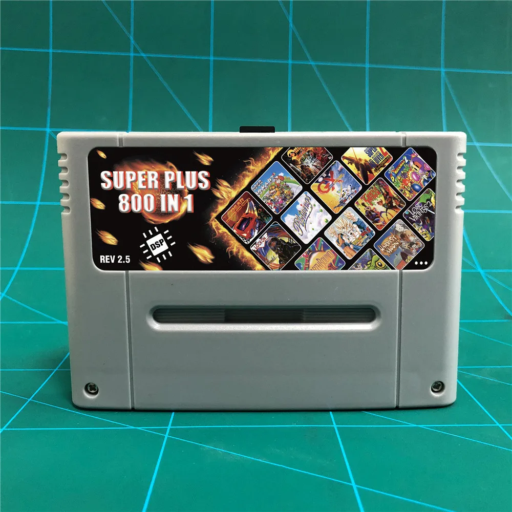 Картридж для игровой консоли SNES картридж с 16 битной консолью Plus 800 в 1 REV 2 5