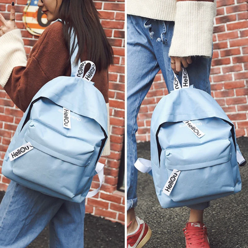 Популярный модный женский дорожный рюкзак холщовый на молнии с буквами женские