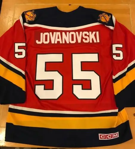 1995-1996#55 Ed Jovanovski Florida Panthers Ретро Возврат хоккейная Джерси Вышивка сшитая под заказ любое количество и имя