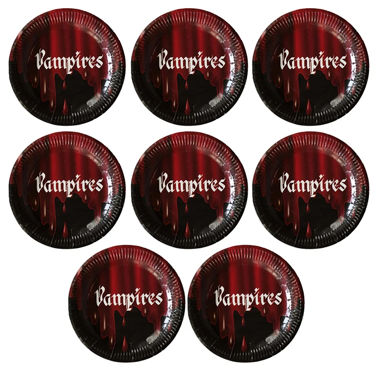 8 шт. украшения для Хеллоуина тыква день рождения Хэллоуин Бумага пластин