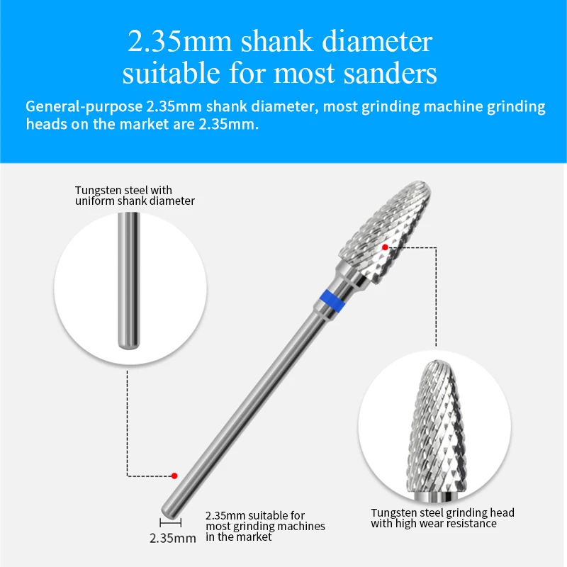 Вольфрамовый Фрезерный резак для ногтей 1 шт. инструмент удаления фрезера