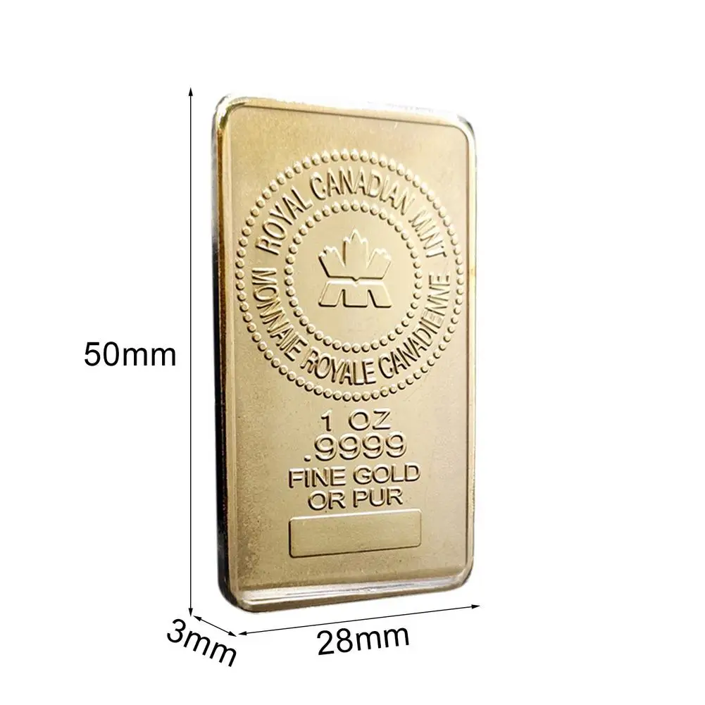 Canadian Gold Coins 2021 Commemorative Coin Rectangular Maple Leaf For Gift Decoration Souvenir Collection | Дом и сад