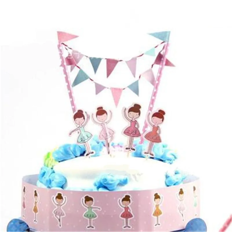 1 шт. принцесса пиратский динозавр тема кекс Топпер мультфильм флажки для торта