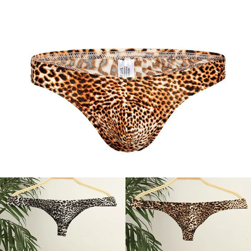 

Sissy Panties Mens Leopard Print Convex Pouch Briefs Fashion Jockstrap Underpant Male Mini Sexy Lingerie Male Erotic Panties New