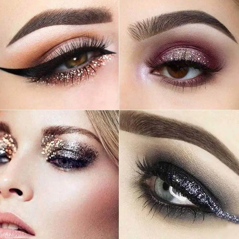 Разноцветные Алмазные блестки тени для век блестящий золотой порошок блестящие