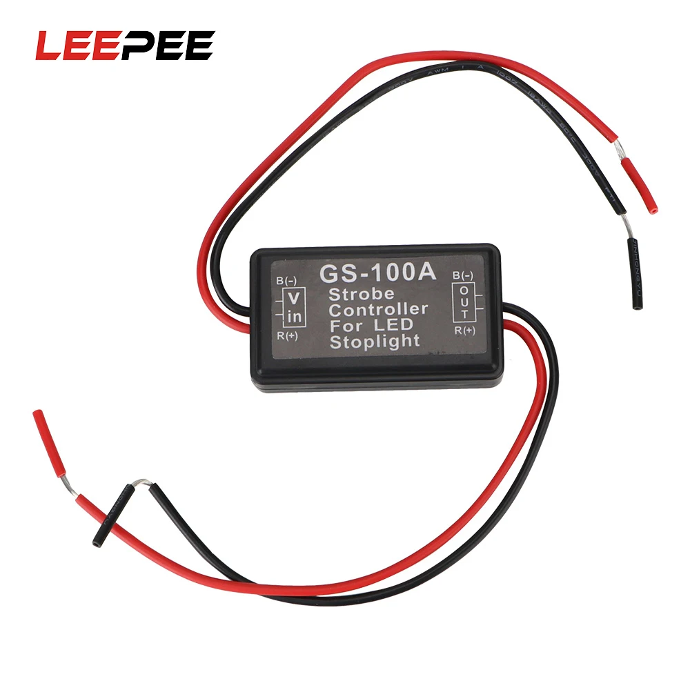 

LEEPEE Car LED High Position 12V~24V Taillight Flashing Controller Brake Light Controller Smart Brake New GS-100A