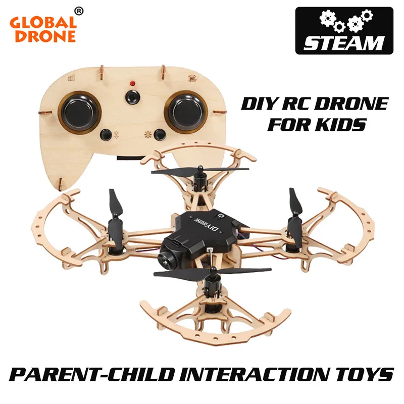 Мини Дрон с камерой/Светодиодный светильник DIY Technic Деревянный Строительный