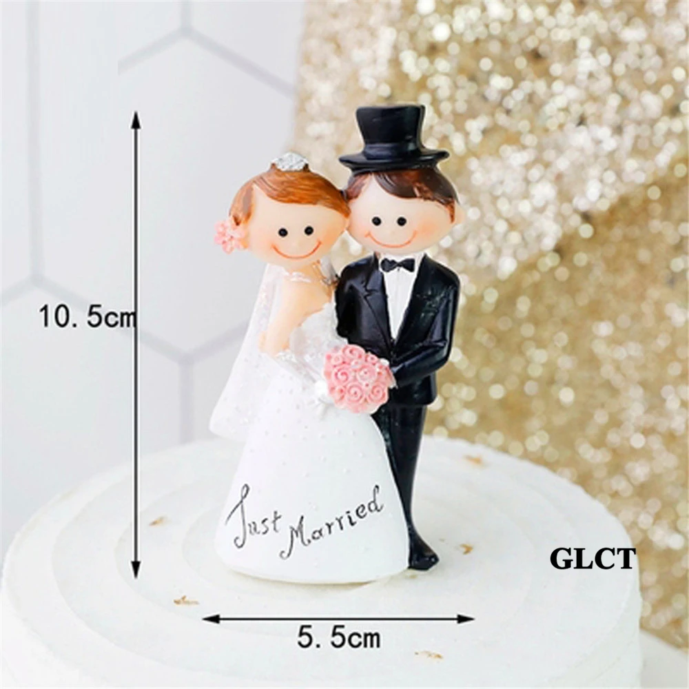 

bride and groom cake topper wedding decoration table props cake decorating supplies wedding favors gifts cupcake toppers dolls