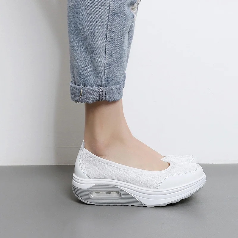 

Summer Breathable Air Cushion Women's Vulcanized Shoes; Comfortable and Lightweight Platform Shoes and Flat-soled Women's Shoes