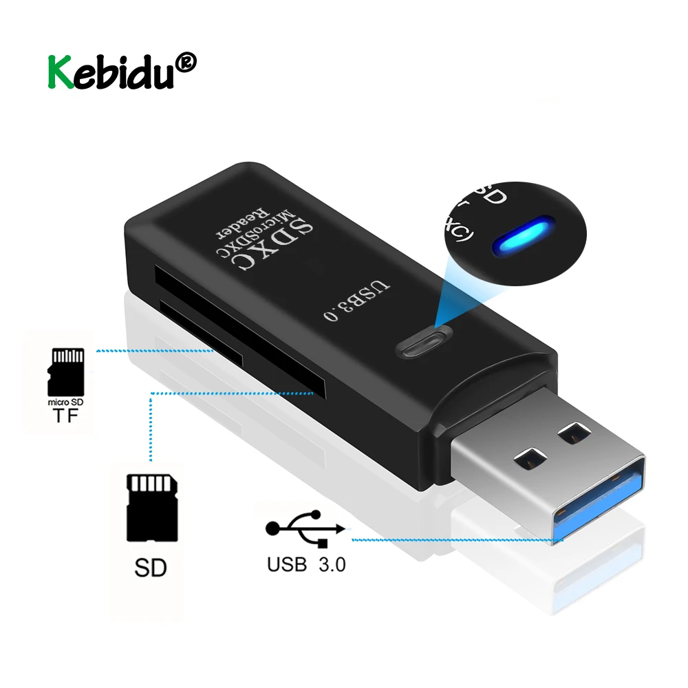 Мульти кардридер USB 3 0 SD/Micro SD TF OTG Смарт адаптер для ноутбука смарт