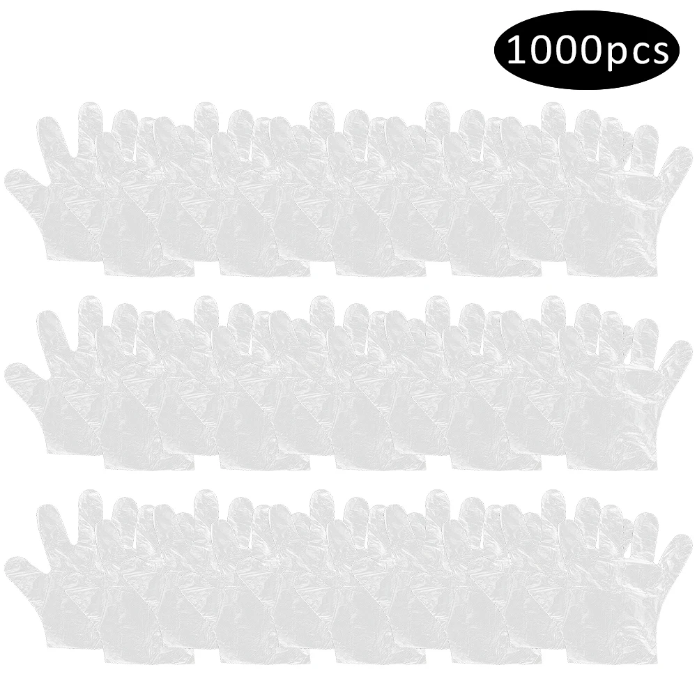 

1000PCS disposable food plastic gloves PE environmental protection gloves dustproof gloves gloves barbecue kitchen