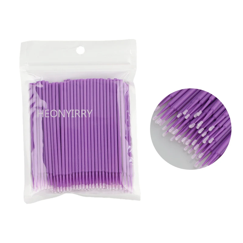 100Pcs/оптовая продажа Одноразовые ресниц микро щетки тампоны для снятия туши