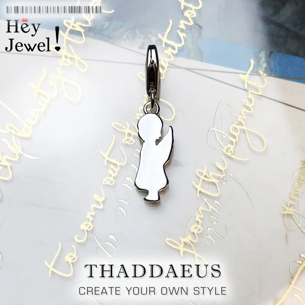 Подвеска в виде ангела хранителя из стерлингового серебра 925 пробы Ослепительная