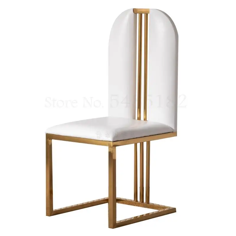 Обеденный стул из нержавеющей стали современный удобный металлический