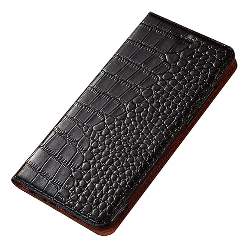 black Чехол для samsung Galaxy A30S A50S с крокодиловым узором из натуральной кожи, откидной Чехол-кошелек для samsung A10S A20S, чехлы для телефонов - Цвет: black