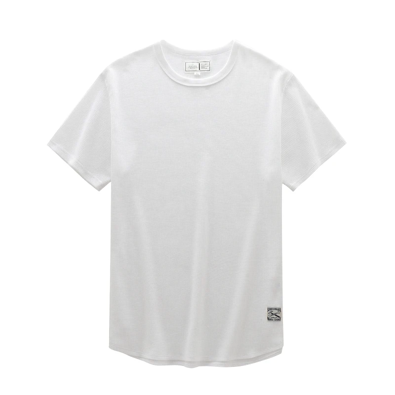 Футболка мужская однотонная быстросохнущая в простую вафельную клетку | Мужская