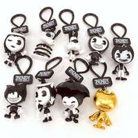 game characters bendies cute 6cm plastic toy figures keychain ornaments ink machines schoolbag pendant collection gifts