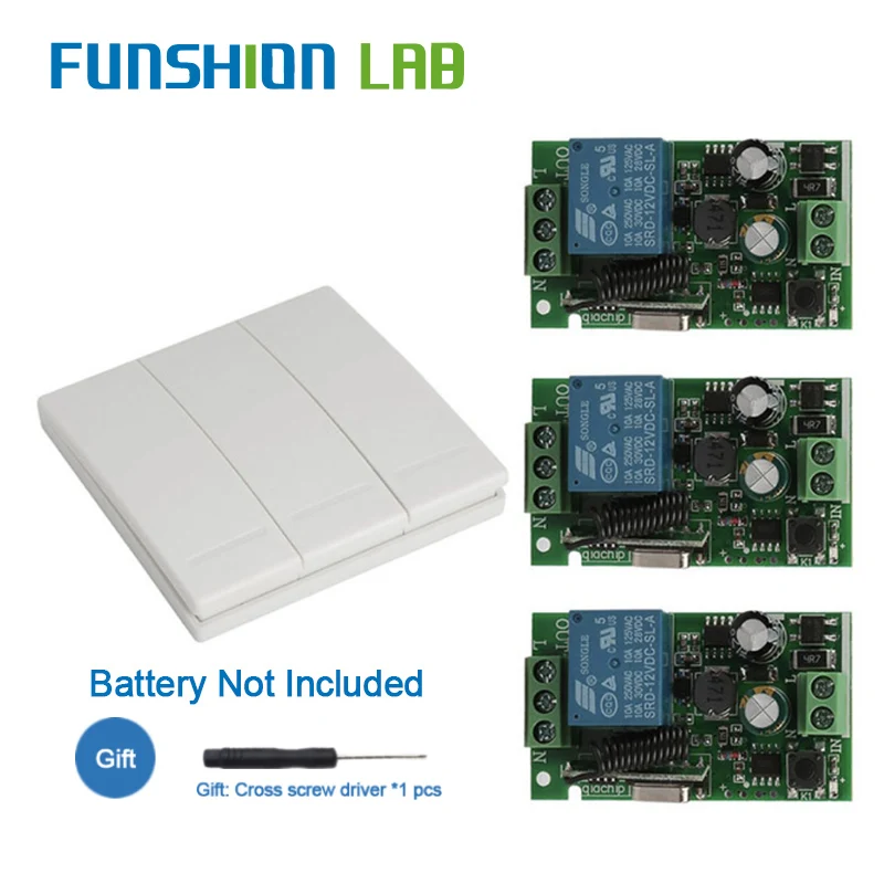 Беспроводной пульт дистанционного управления FUNSHION 86 настенный передатчик с 1 2 3