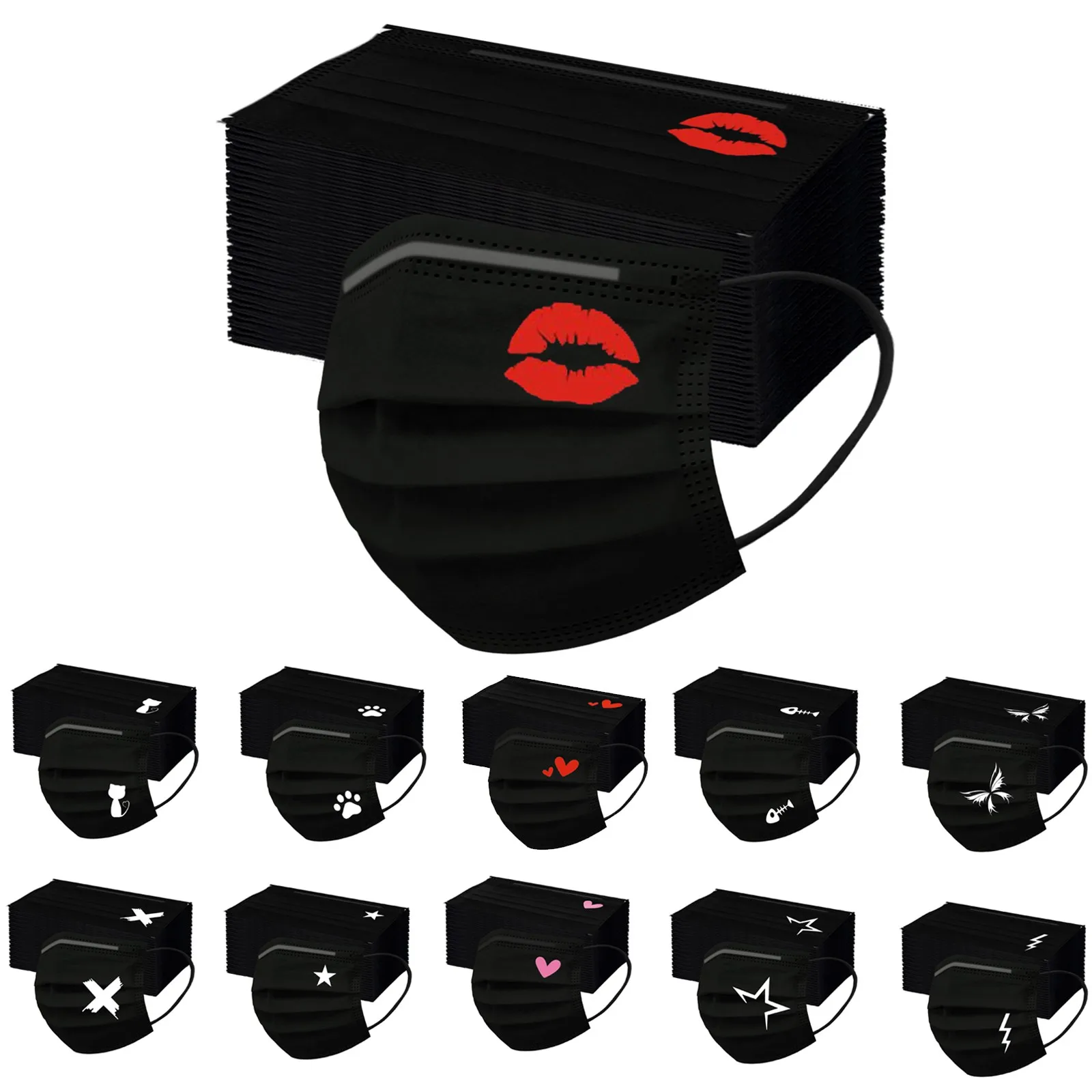 Маска для лица с принтом собаки 50 шт. | Аксессуары одежды