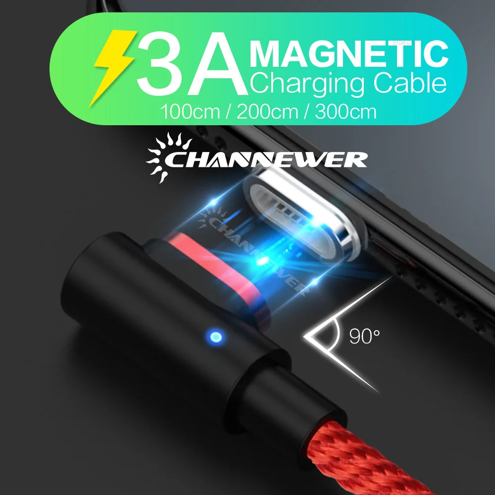 

STONEGO 90 Degree Magnetic Cable usb c Micro usb Type C Fast Charging Cable L-Line Micro usb Type-C Magnet Charger Right angle