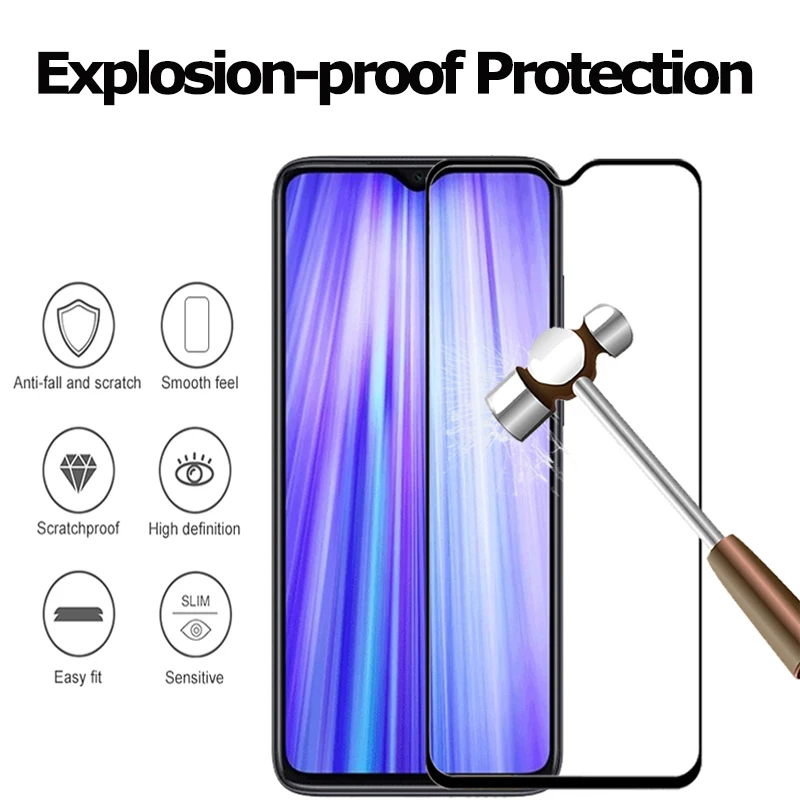 Стекло+ чехол Xiaomi Redmi Note 8 Pro закаленное стекло Xiaomi Note 8 камера защитная пленка на Redmi Note 8Pro защитное стекло сяоми редми ноут 8 про защитное стекло ксиоми редми нот 8 про стекло Redmi Note 8 glass