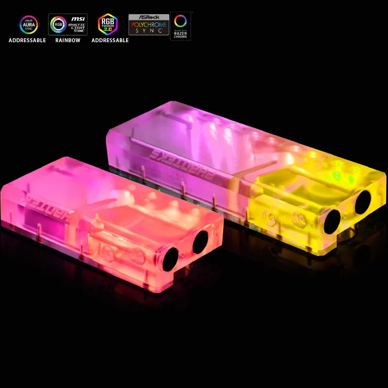 PHANTEKS R160C D(A) RGB 5V 3pin резервуар для воды Жидкостная петля прозрачный резервуар поддержка DDC насос поддержка 12 см 14 см вентилятор PH-R160C_02