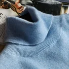 LHZSYY 2020 мужской стиль 100% Женский Повседневный новый осенне-зимний высококачественный базовый кашемировый вязаный свитер большого размера с высоким воротником