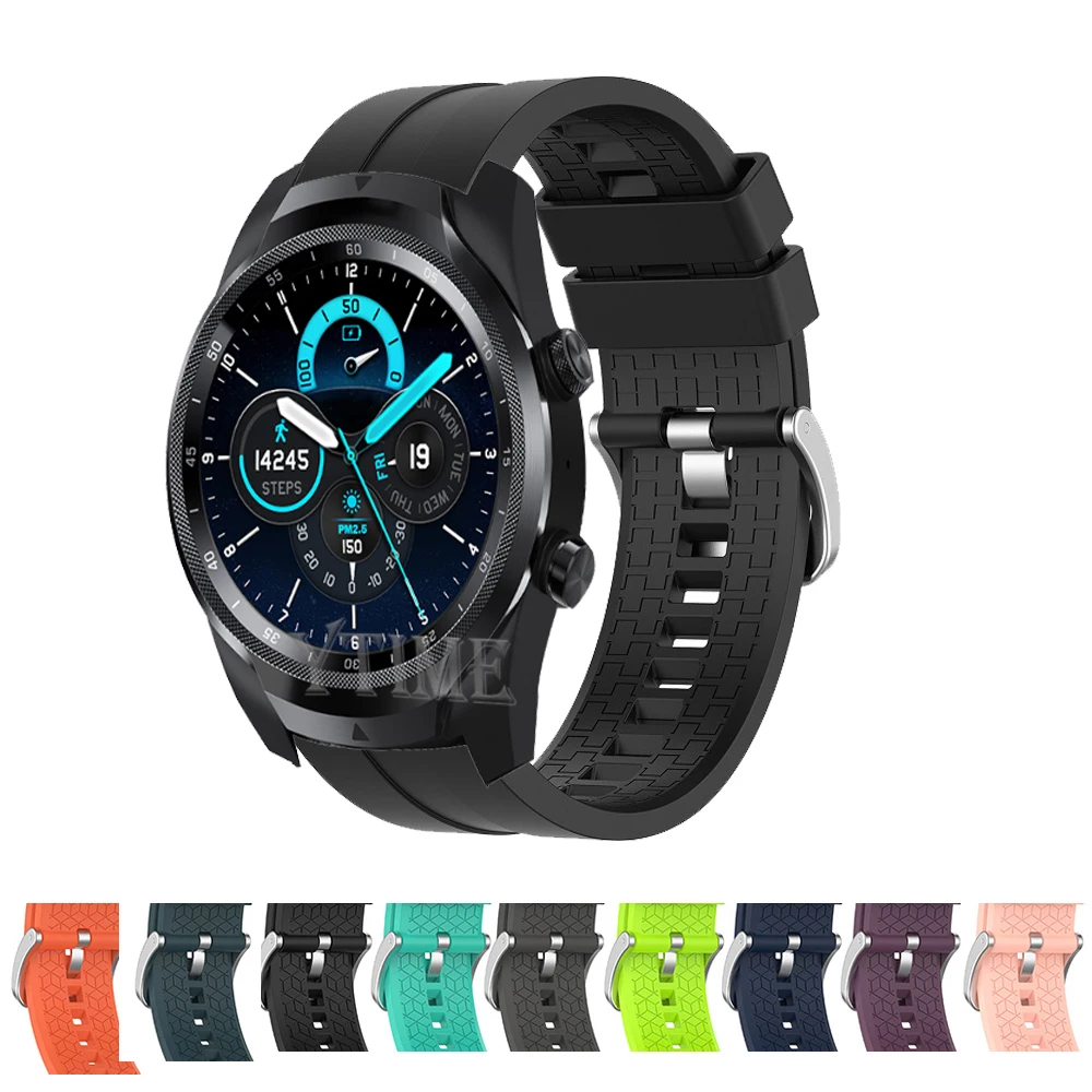 

Силиконовый ремешок для умных часов Ticwatch Pro 3/ pro2021 2020 / E2 S2, 22 мм, сменный Браслет