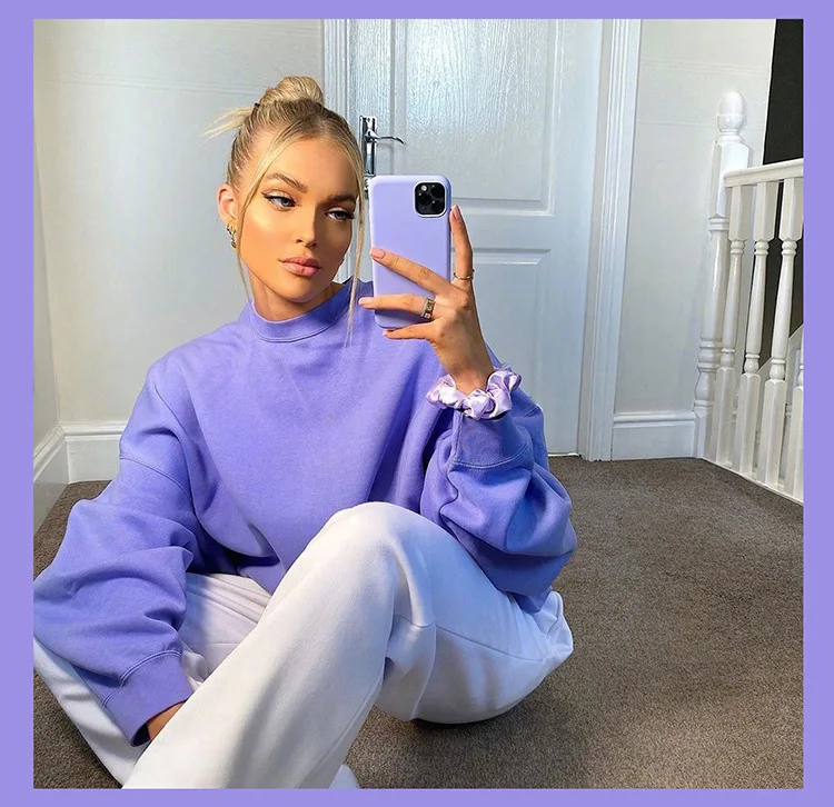 

Women 2020 Hooded Sleeve Pullover Crewneck Autumn And Winter women's Sweatshirts White