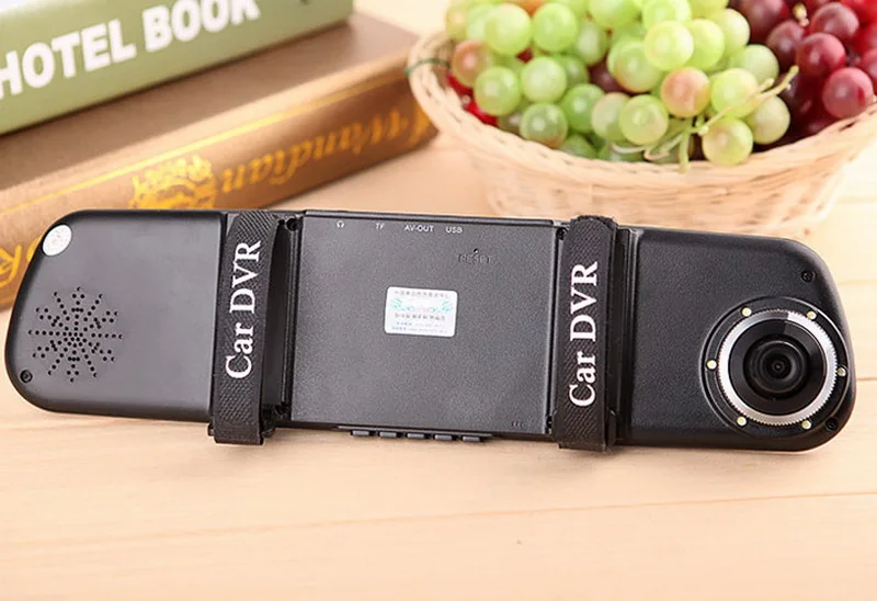 Автомобильный видеорегистратор с двумя объективами 4 3 дюймов видеокамера