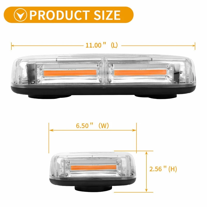 COB LED Amber Roof Top Emergency Hazard Warning Strobe Lights Bar | Автомобили и мотоциклы