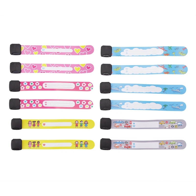 

12 шт., многоразовые регулируемые браслеты для детей