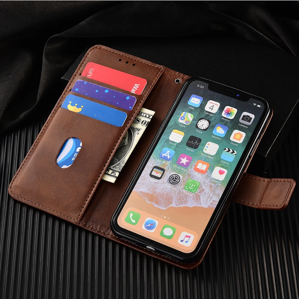 

For Huawei Y5 Y6 Y7 Y9 Prime 2018 2019 P30 Pro P10 P20 P8 P9 Lite 2017 P Smart 2021 Plus Nova 5 5i 10i 20i Leather Wallet Case