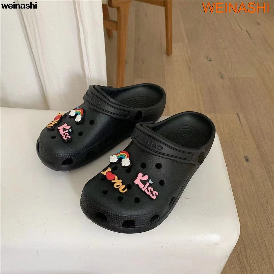 

Slippers Women 2021 Cong Cong Shoes Personality Korean Version Fashion INS Soft Bottom Anti-Skid New Beach Vacation