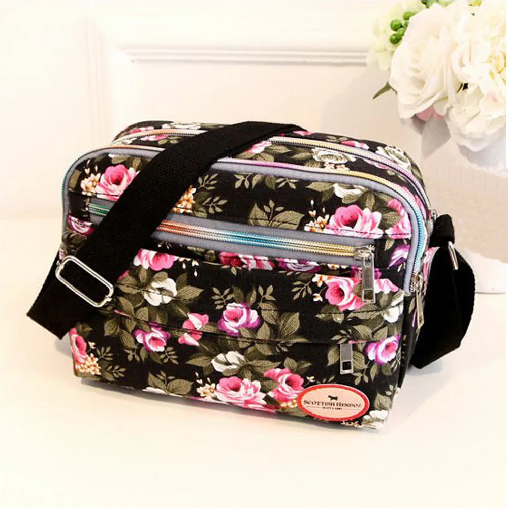 

Fashion Women Canvas Crossbody Bag Shoulder Bag Messenger Bag Print Mummy Bag Travel Large-capacity Coin Purse 2021 New #S