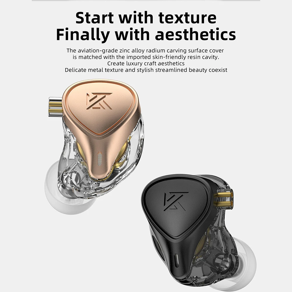 KZ ZEX Static Dynamic Drive Hybrid Earphone HIFI Bass Earbud Sport Noise Cancel Headset Electrostatic+Dynamic+Balanced | Электроника