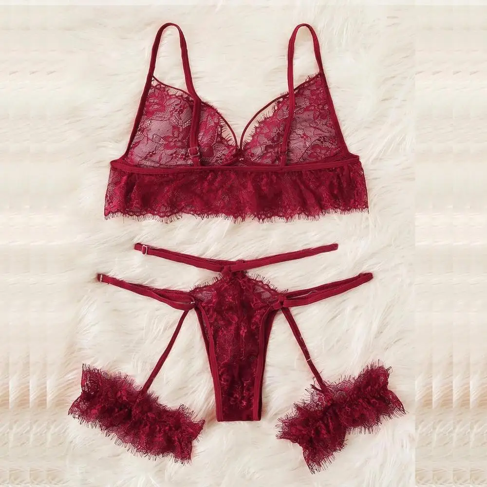 2 шт. новинка сексуальное женское шелковое атласное кружевное нижнее белье