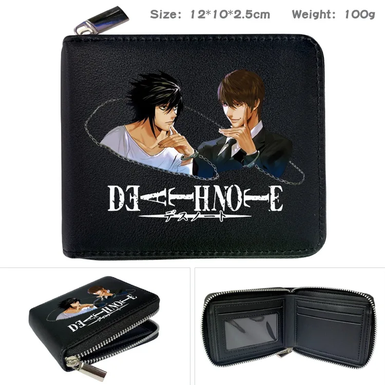 

Anime Death Note ZIPPER Coin Purse Card Holder Travel PU Leather Bank Business ID Card Wallet Holder 587