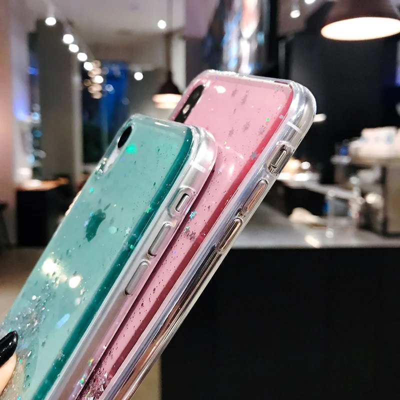 Роскошные Чехлы с блестками и звездами для телефонов Xiaomi Redmi Note9S Note9Promax 8T CC9E 5X 6X K20