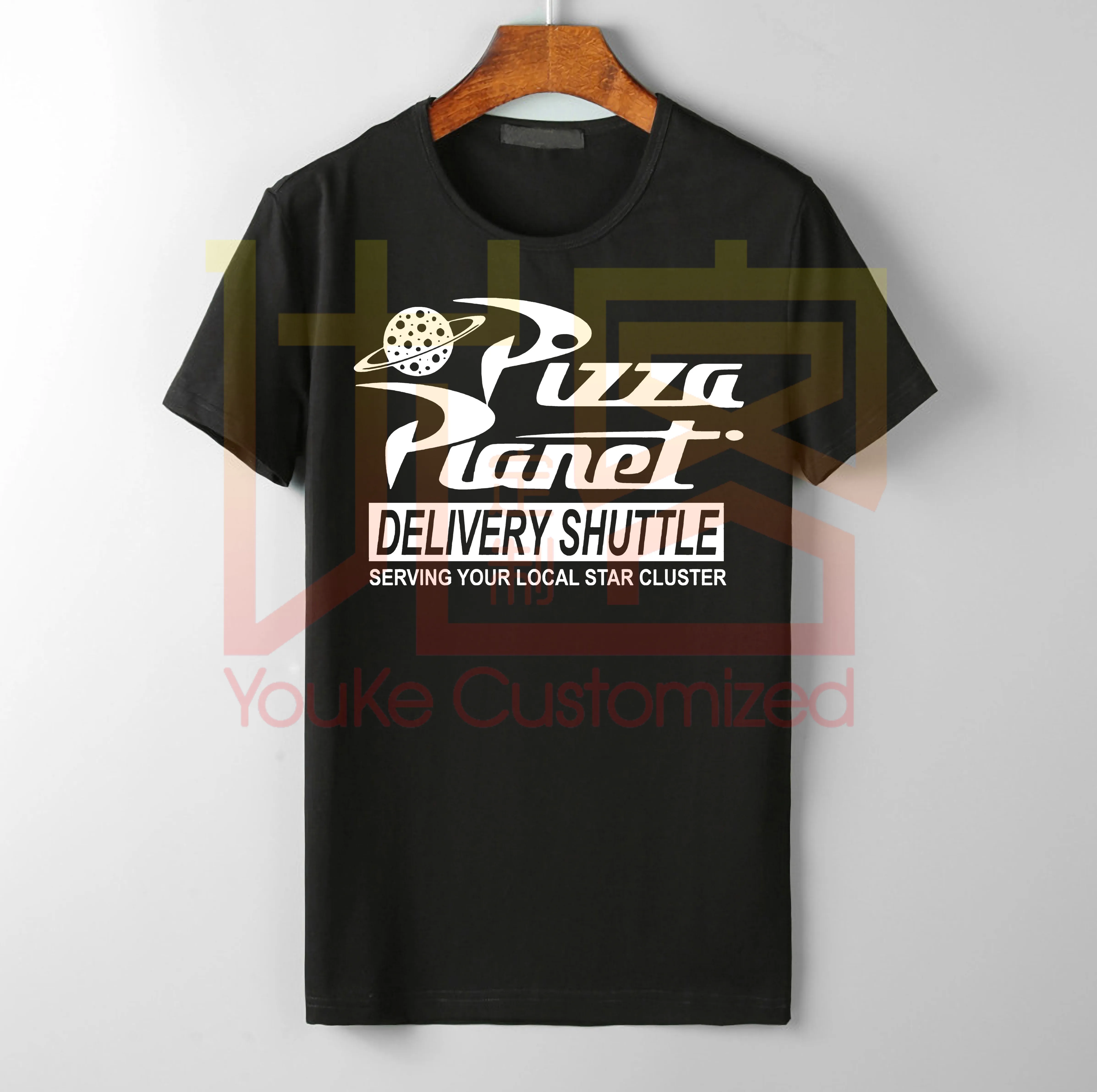 Мужская футболка с принтом Pizza Planet Повседневная унисекс История игрушек забавные
