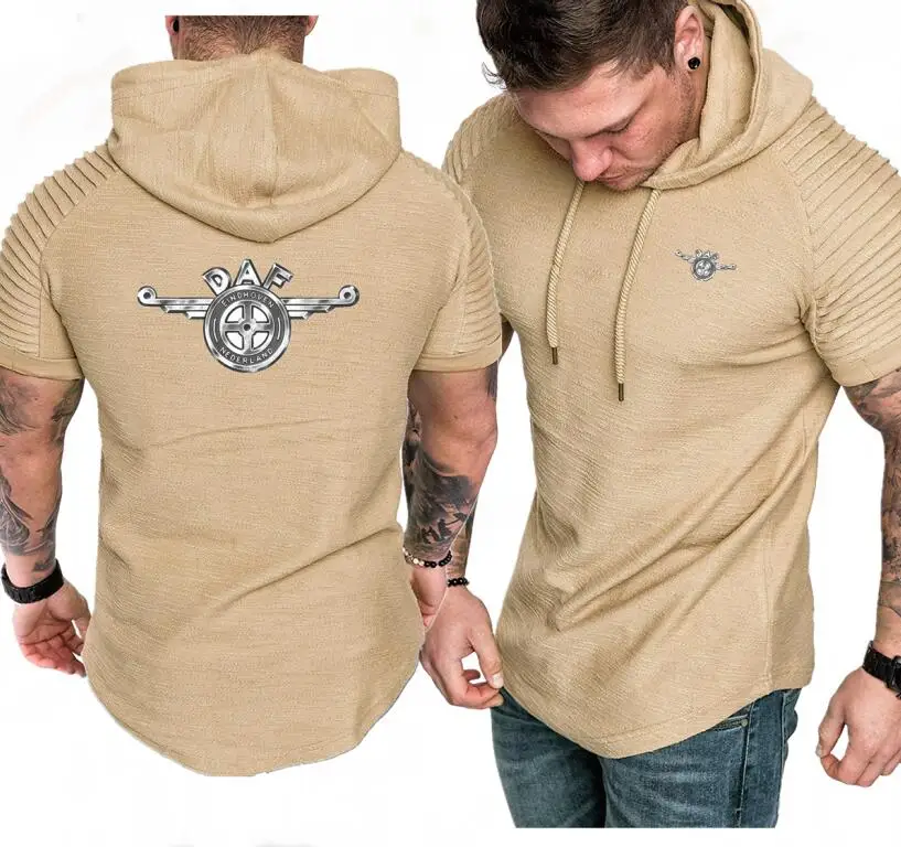 Мужская повседневная толстовка с капюшоном принтом DAF | одежда