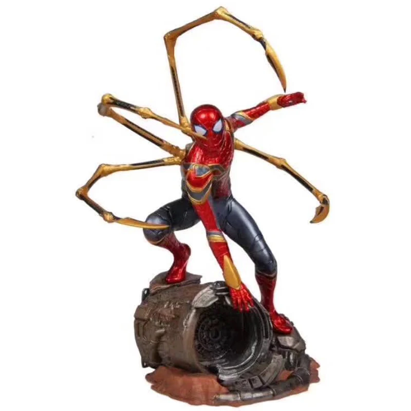 Горячие игрушки Marvel Мстители супер герой Человек паук Фигурки ПВХ человек